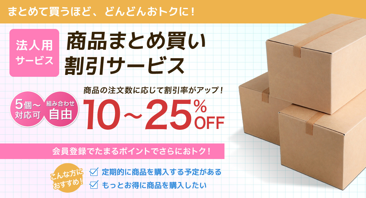 商品まとめ買い割引サービス