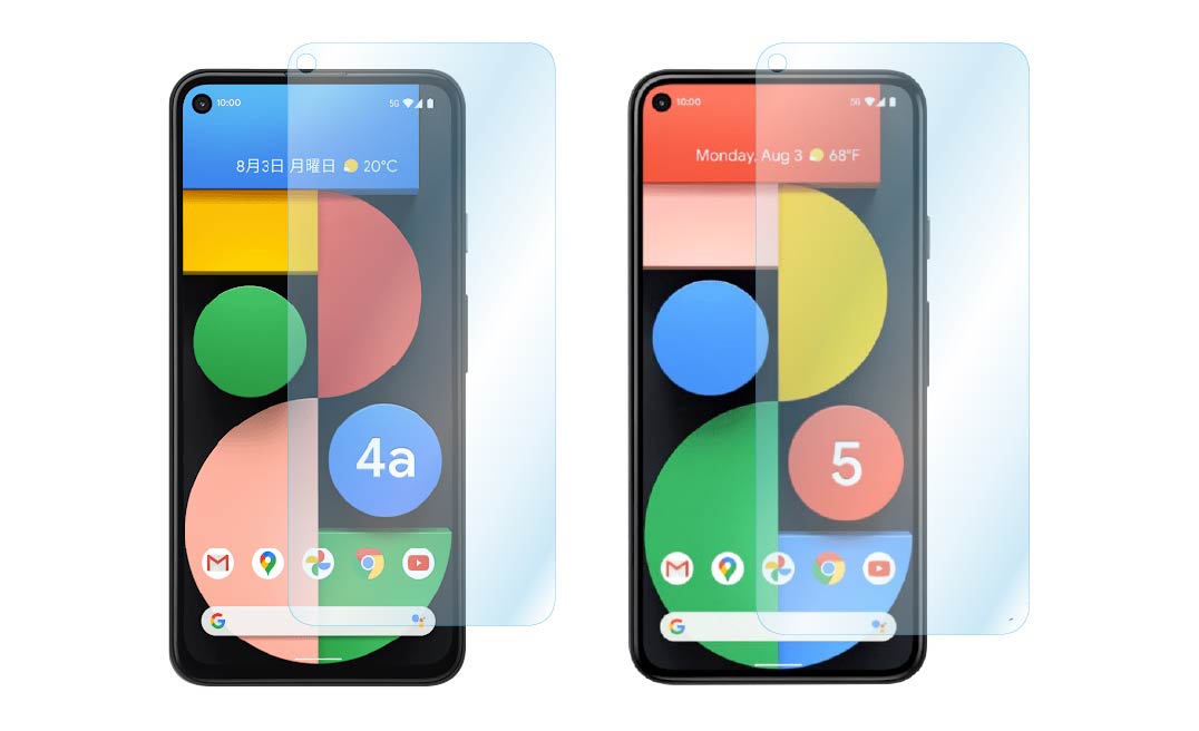 「Google Pixel 4a(5G)」、「Google Pixel 5」用保護フィルム画像